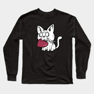 valentine cat Long Sleeve T-Shirt